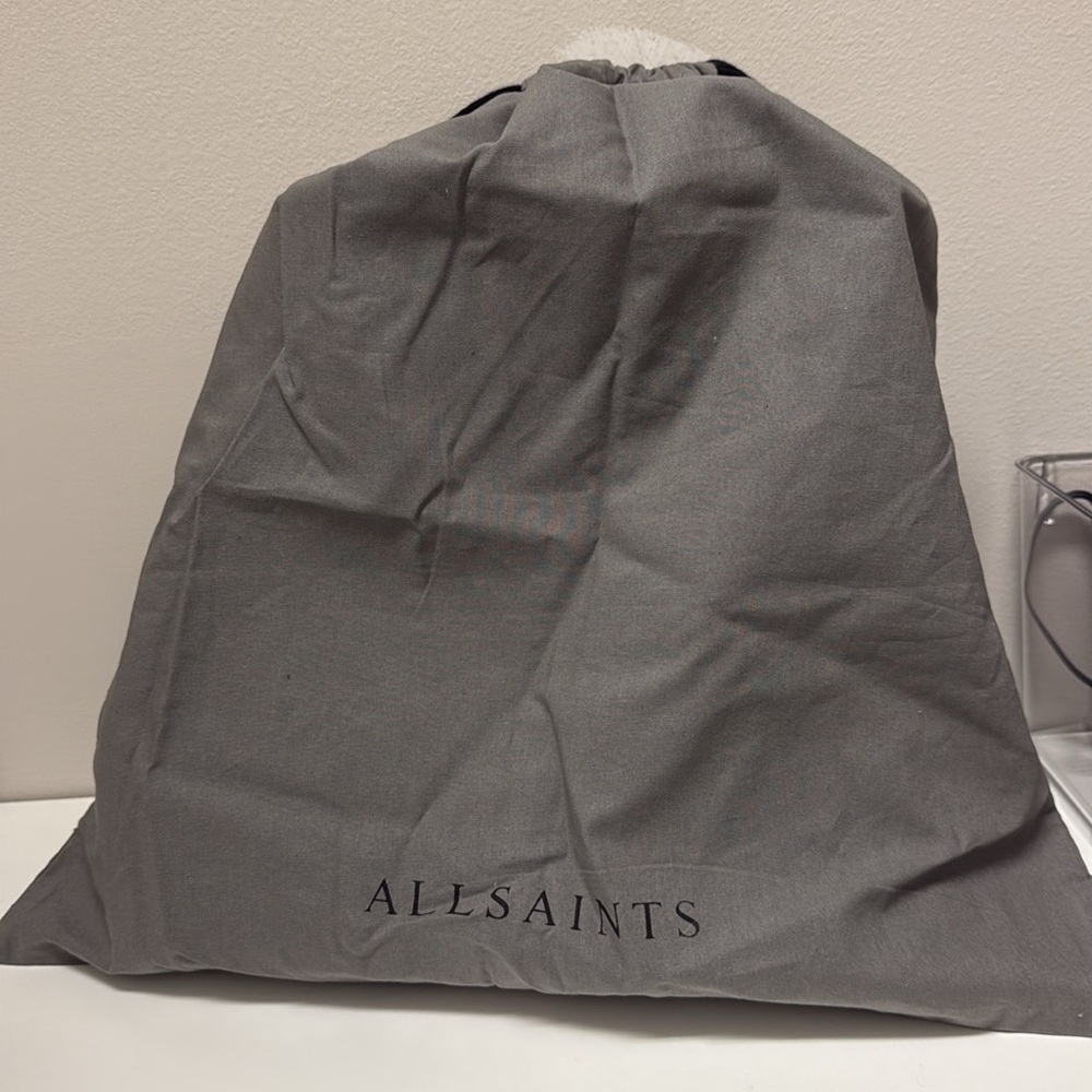 AllSaints Darcy Black Leather Backpack - Picture 4 of 6